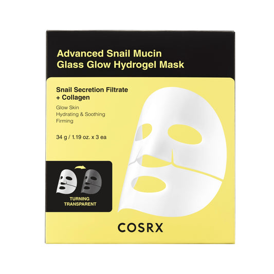 COSRX Advanced Snail Mucin Glass Glow Hydrogel Mask 3-pack
