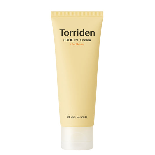 Torriden SOLID-IN Cream 70 ml fuktighetskrem vegansk med ceramider og panthenol, gir intensiv fuktighet, styrker og beskytter hudbarrieren, egnet for tørr og sensitiv hud