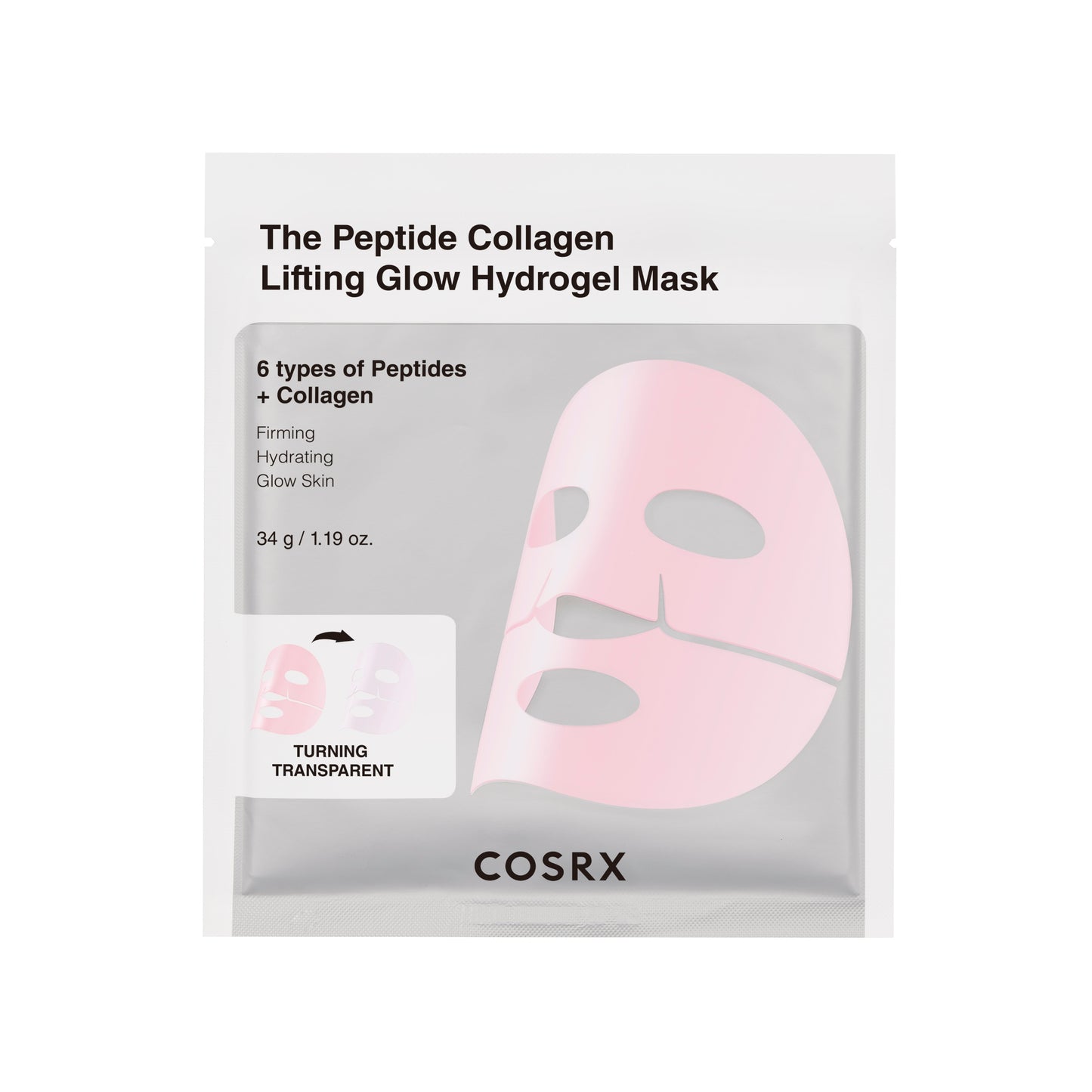 COSRX The Peptide Collagen Lifting Glow Hydrogel Mask 3pcs