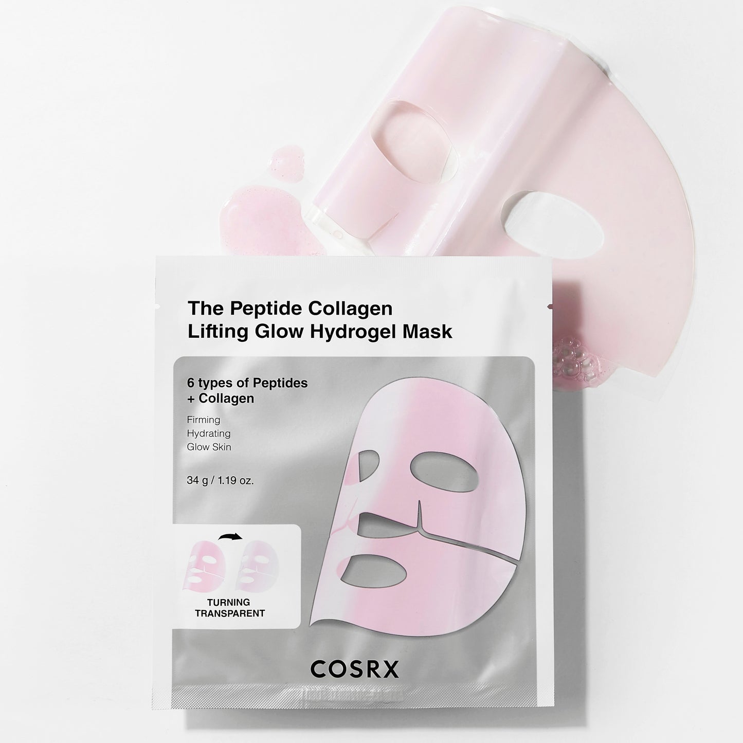 COSRX The Peptide Collagen Lifting Glow Hydrogel Mask 3pcs