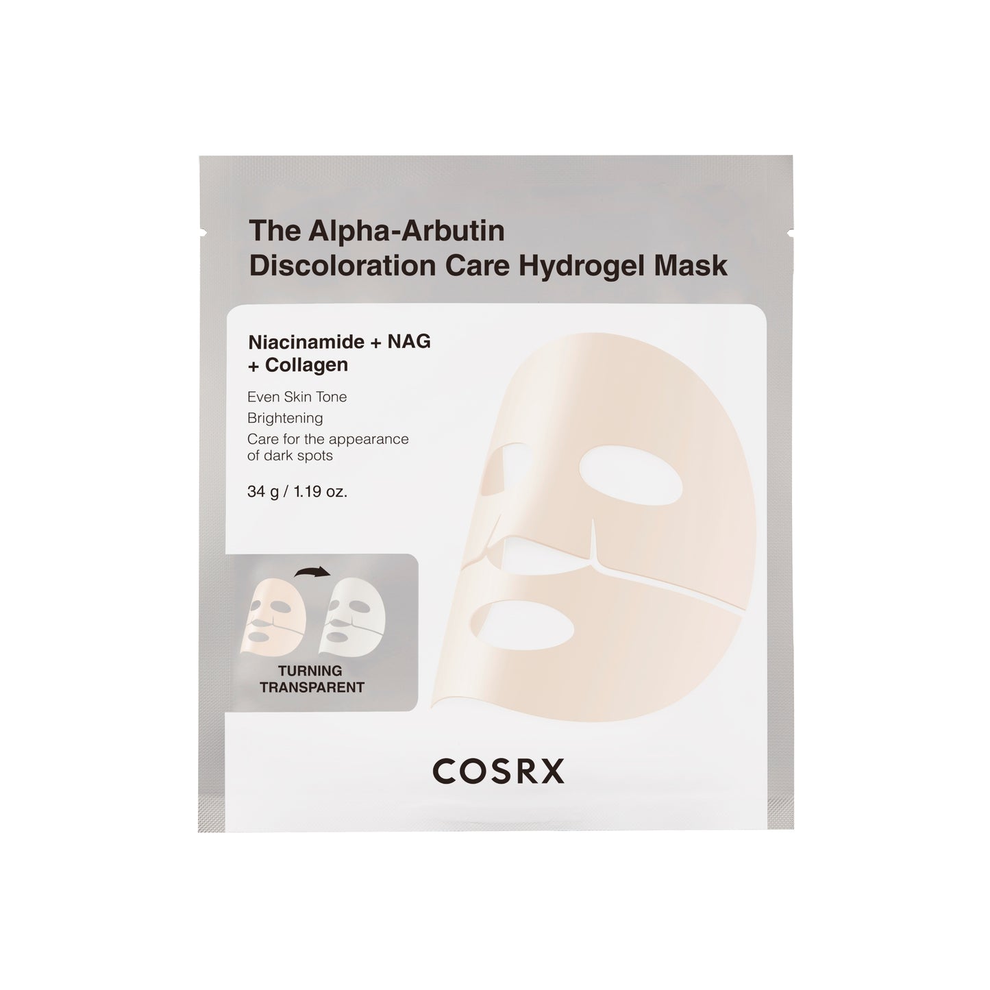COSRX The Alpha-Arbutin Discoloration Care Hydrogel Mask 3pcs