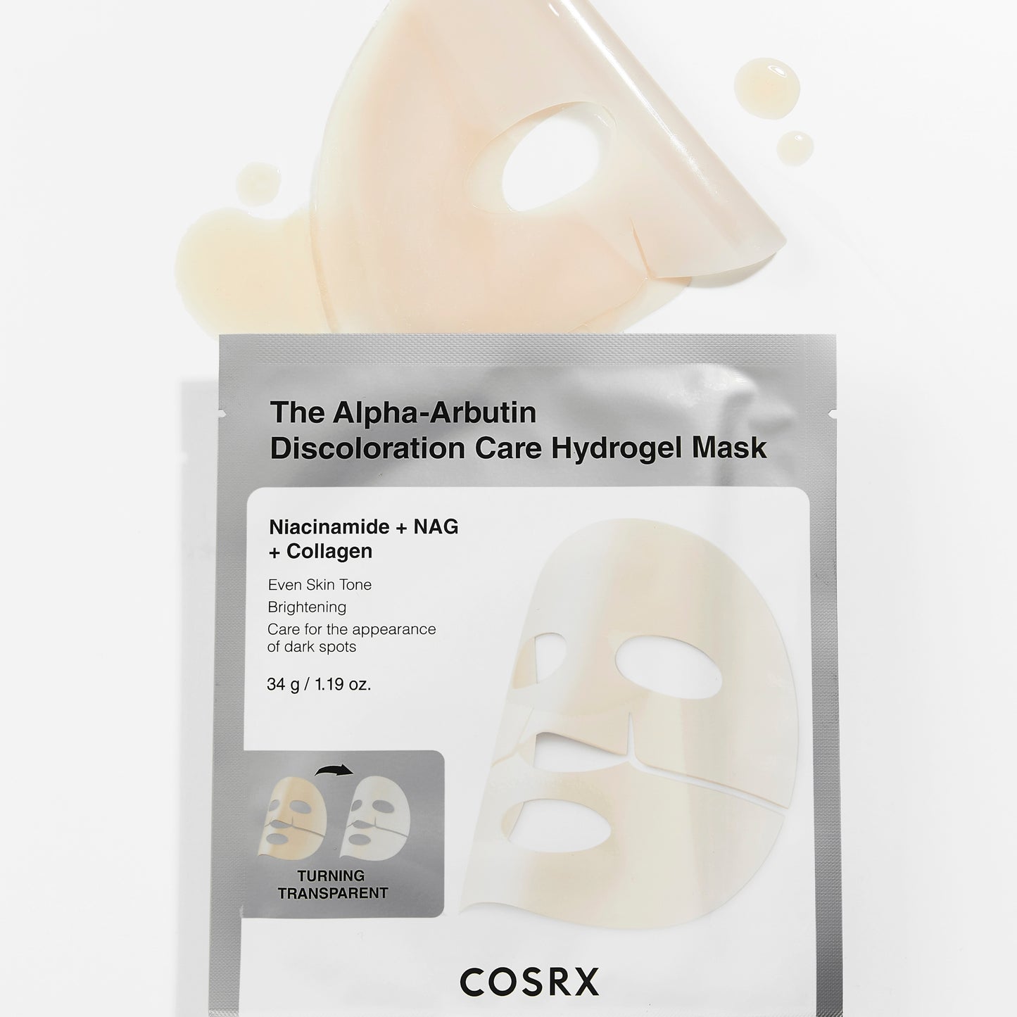 COSRX The Alpha-Arbutin Discoloration Care Hydrogel Mask 3pcs