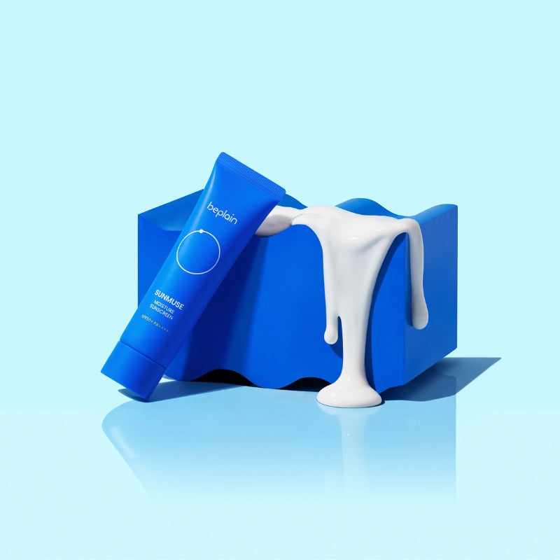 BEPLAIN Sunmuse Moisture Sunscreen SPF 50 vegansk solkrem for ansiktet, lett konsistens, raskt absorberende, beskytter mot UVA og UVB stråler
