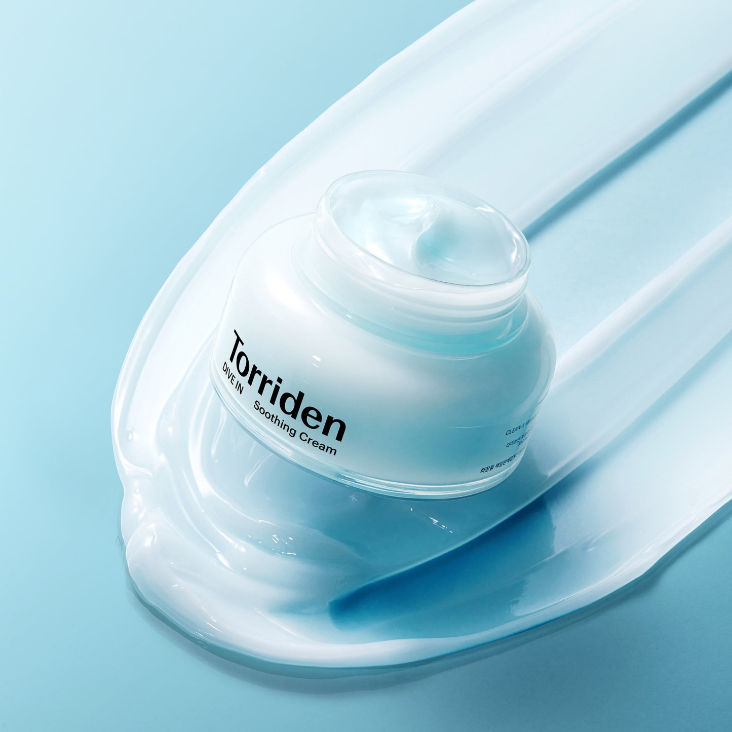 Torriden DIVE-IN Soothing Cream fuktighetskrem oljefri 100ml konsistens, egnet for sensitiv hud med rosacea og perioral dermatitt