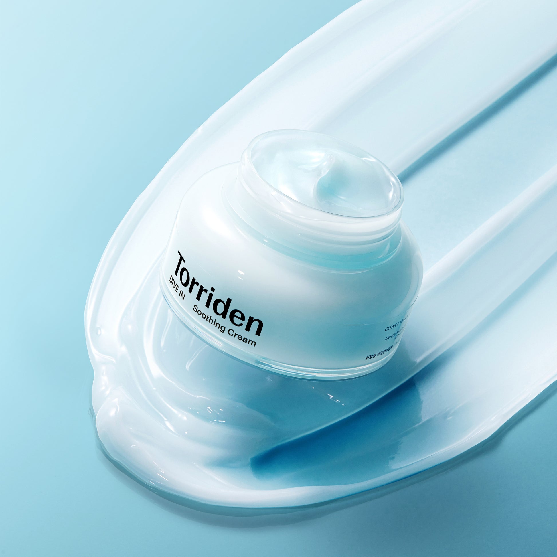 Torriden DIVE-IN Soothing Cream fuktighetskrem oljefri 100ml konsistens, egnet for sensitiv hud med rosacea og perioral dermatitt