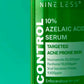 NINE LESS A-Control 10 prosent Azelaic Acid Serum for ansiktet reduserer kviser og rødhet, passer sensitiv hud og rosacea, styrker hudbarrieren