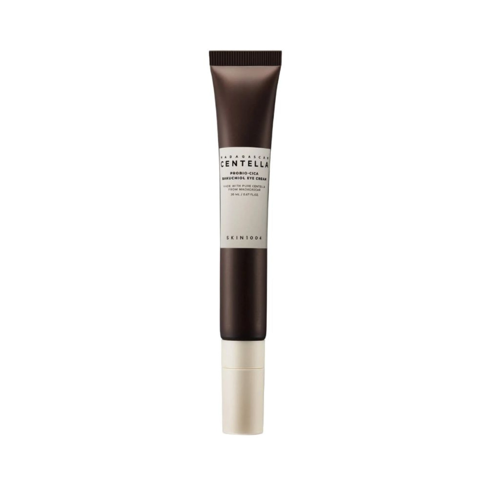 SKIN1004 Probio Cica Bakuchiol Eye Cream er en vegansk øyekrem med bakuchiol og ceramider som tilfører fukt til øyeområdet, styrker hudbarrieren og bidrar til å redusere fine linjer. Retinolfritt alternativ. 20 ml.